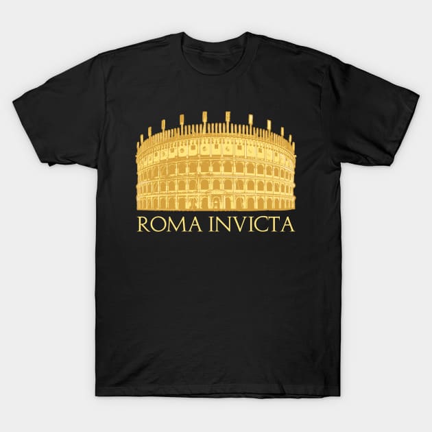 Colosseum of Rome - Roma Invicta T-Shirt by Modern Medieval Design